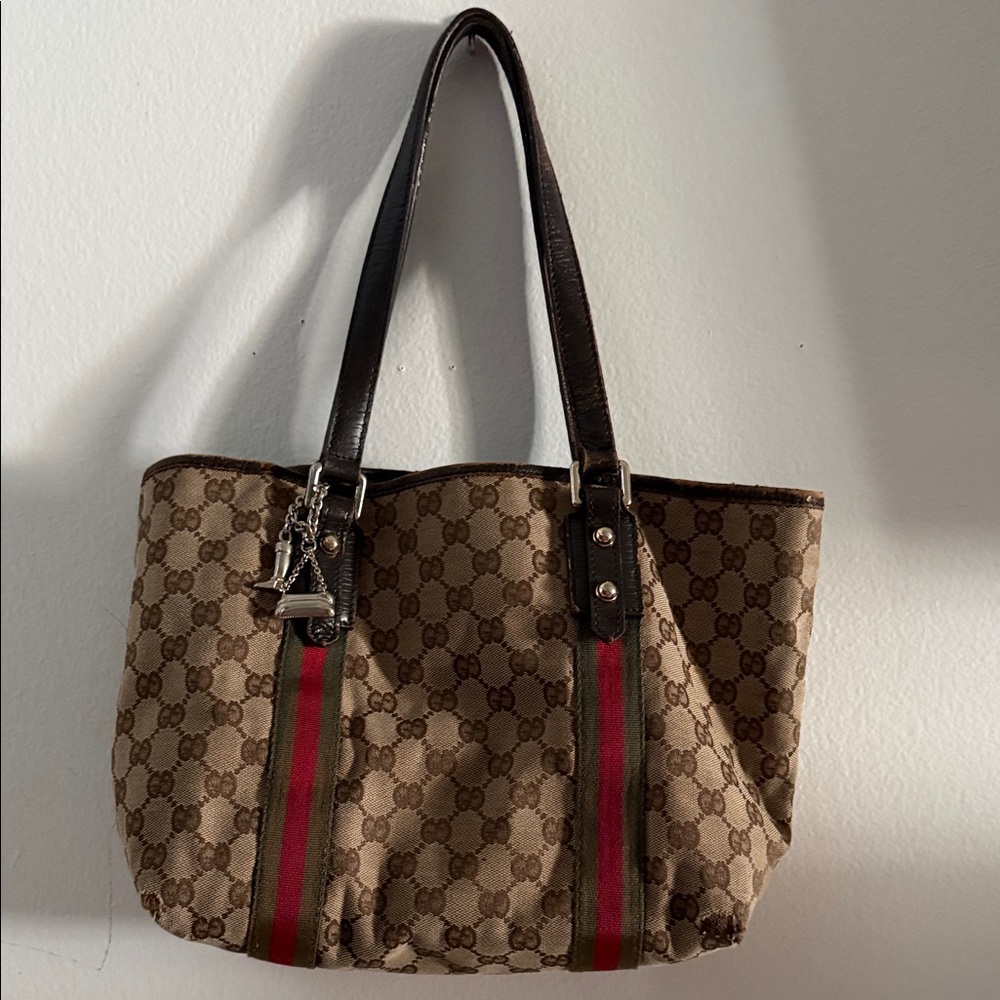 Gucci Beige and Brown Monogram Tote